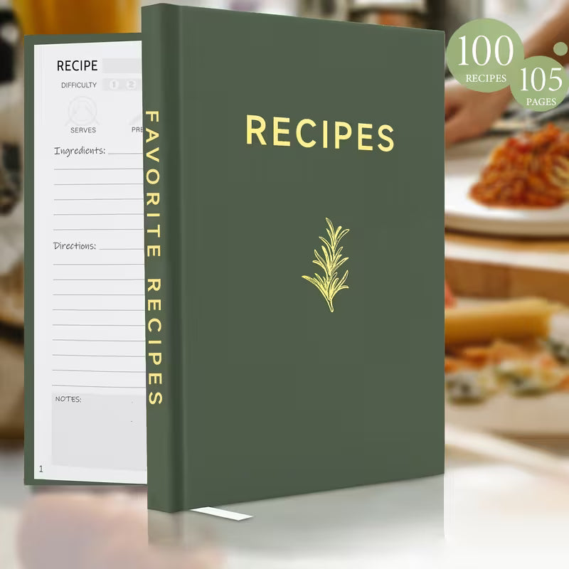 Recipe Book - Olive Green